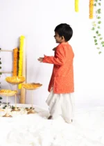Bandhani printed taari kurta - Image 7