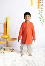 Bandhani printed taari kurta