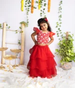 Sequins Floral Ghagra Set - Image 3