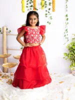 Sequins Floral Ghagra Set - Image 2