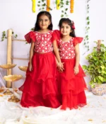 Sequins Floral Ghagra Set