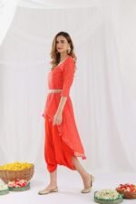 Crepe Up And Down With Tube Dhoti Dress - Image 2