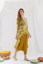 Crepe Up And Down With Tube Dhoti Dress