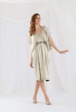 Draped Cocktail Dress - Image 5