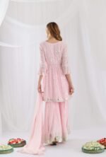 Faux Mirror Gathered Sharara Set - Image 2