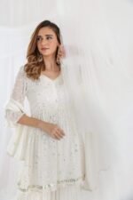 Faux Mirror Gathered Sharara Set - Image 5