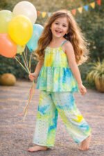 Mirror Batik Dyed Top And Pants Set