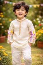 Embroidered Flower Bloom Kurta Pyjama