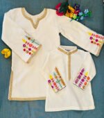Embroidered Flower Bloom Tunic With Pants - Image 2