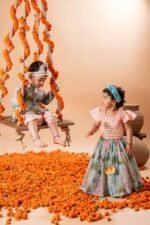 Pichwai Printed Pintucks Lehenga Set - Image 10