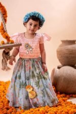 Pichwai Printed Pintucks Lehenga Set - Image 6