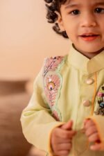 Krishna Sitting with Bansuri Dhoti Kurta Set - Image 6