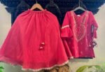 Kota Doria Kurta Skirt Set