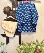 Elephant Print Kurta Pyjama - Image 2