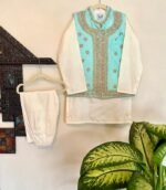 Dori Work Nehru Jacket Set - Image 7