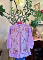 Safari Animal Embroidered Nehru Jacket Set