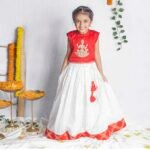 Kamala Devi Embroidered Lehenga Set for Girls