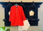 Bandhani printed taari kurta - Image 3