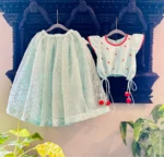 Gotta Jaal Organza Ghagra with Butti Blouse - Image 13