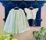 Gotta Jaal Organza Ghagra with Butti Blouse - Image 9
