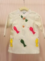 Multicolor Bird Patch Kurta Pyjama