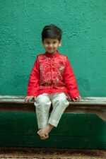 Flower Sutta and Bullion Nehru Jacket Set - Image 3