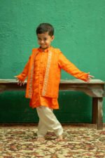 Mirror Work Sherwani Jacket Set - Image 3