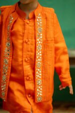 Mirror Work Sherwani Jacket Set - Image 4