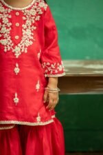Pearl Embroidered Sharara Set - Image 10
