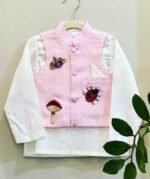 Mushroom Forest Nehru Jacket and Kurta Set For Boys - Image 2