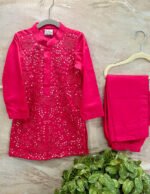 Foil Floral Kurta Set - Image 2
