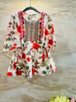 Printed Side Tie Kurta Set - Image 6