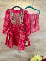 Printed Side Tie Kurta Set - Image 3
