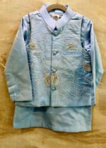 Floral Resham Moti Nehru Jacket Set - Image 6