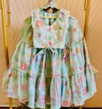 Pastel Flower Highlighted Tiered Lehenga Set