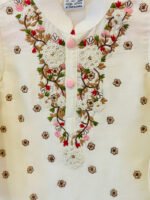 Floral Moti Neck Kurta Set - Image 4