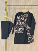 Deer Floral Zippered Sherwani Set