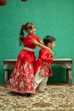Flamingo Floral Embroidered Lehenga - Image 5