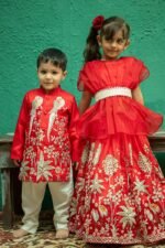 Flamingo Floral Embroidered Lehenga - Image 6
