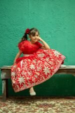 Flamingo Floral Embroidered Lehenga - Image 7