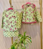 Floral Printed Nehru Jacket Set - Image 7