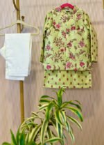 Floral Printed Nehru Jacket Set - Image 5