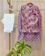 Floral Printed Nehru Jacket Set - Image 4