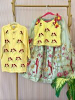 Lovebird Embroidered Kurta Pyjama Set - Image 4