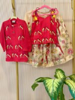 Lovebird Embroidered Kurta Pyjama Set - Image 2