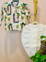 Pichwai Printed Kurta Dhoti Set - Image 3