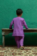 Bold Bloom Asymmetric Jacket Kurta Set - Image 3