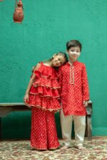 Mirror Work Kurta Pyjama Set - Image 4