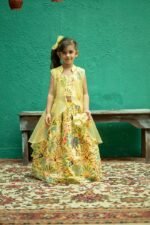 Nature Vibes Yellow Lehenga Jacket Set