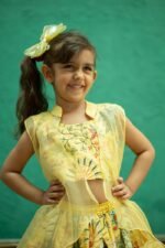 Nature Vibes Yellow Lehenga Jacket Set - Image 4